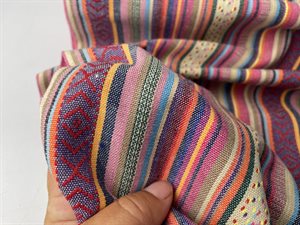 Fastvævet - inka striber i skønne farver